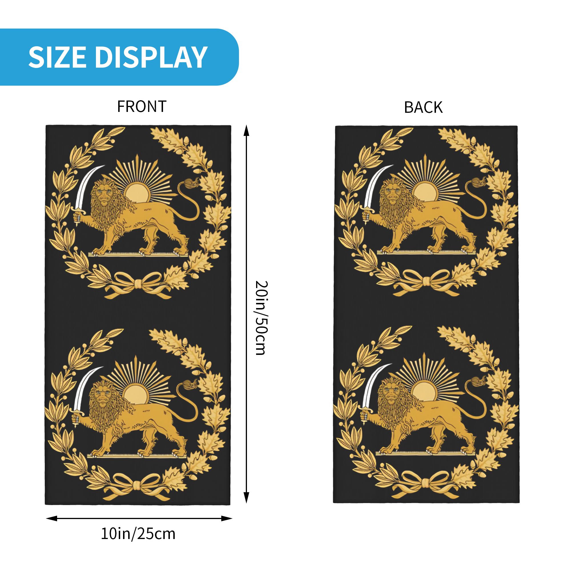 Lion and Sun Emblem of Persia  - đánh giá và giá Neck Warmer Balaclava