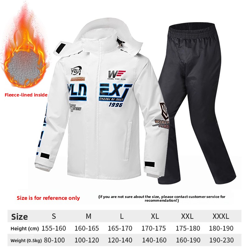 Men's Motorcycle Raincoat Suit - đánh giá và giá Motorcycle Gear White
