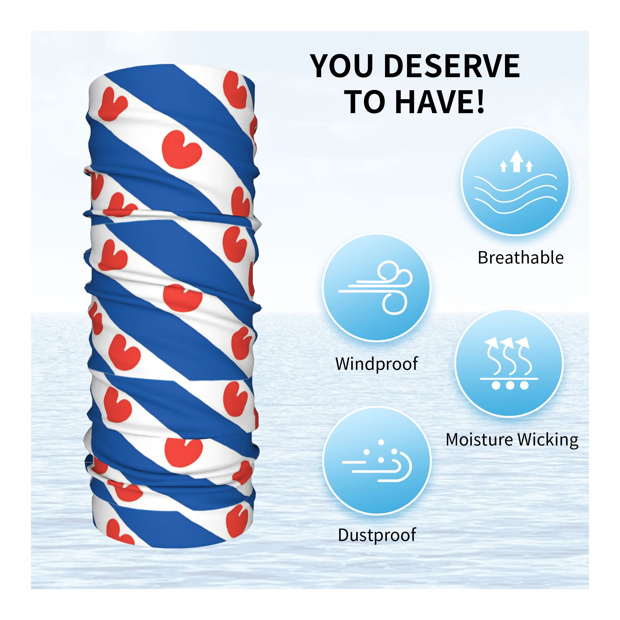 Friesland Flag Bandana  Vintag - đánh giá và giá Neck Warmer Balaclava