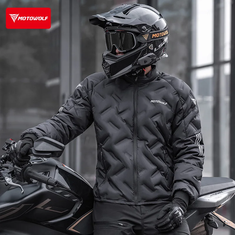Motorcycle Down Jacket Winter  - đánh giá và giá Motorcycle Gear White
