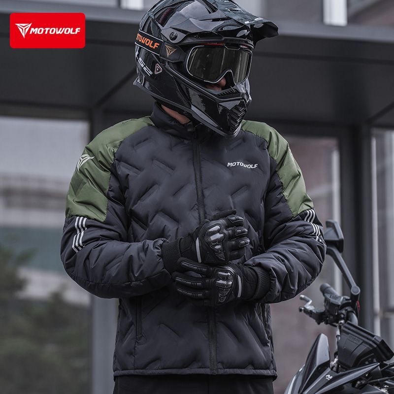 Motorcycle Down Jacket Winter  - đánh giá và giá Motorcycle Gear White