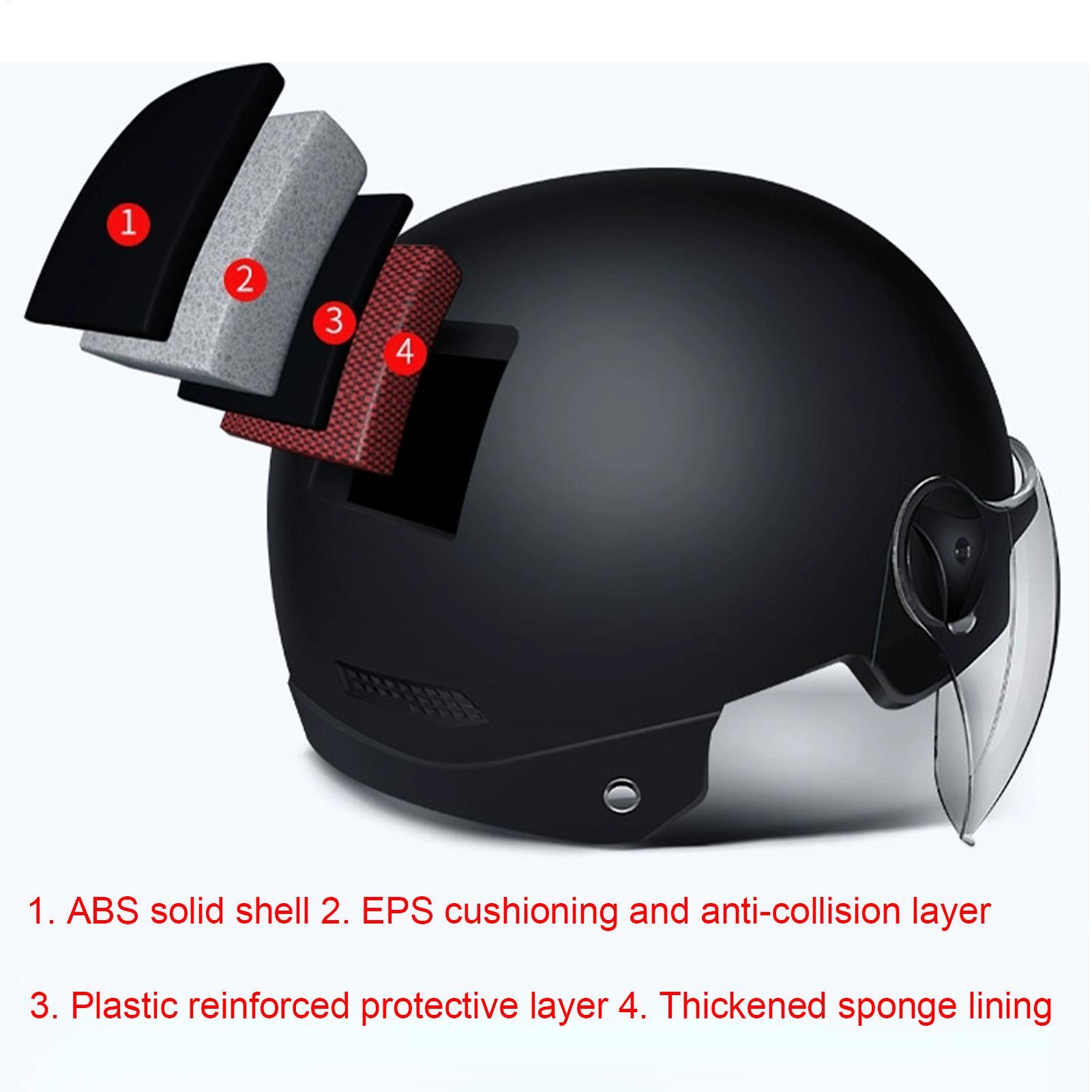 Motorcycle Riding Helmet Half  - đánh giá và giá Motorcycle Gear White