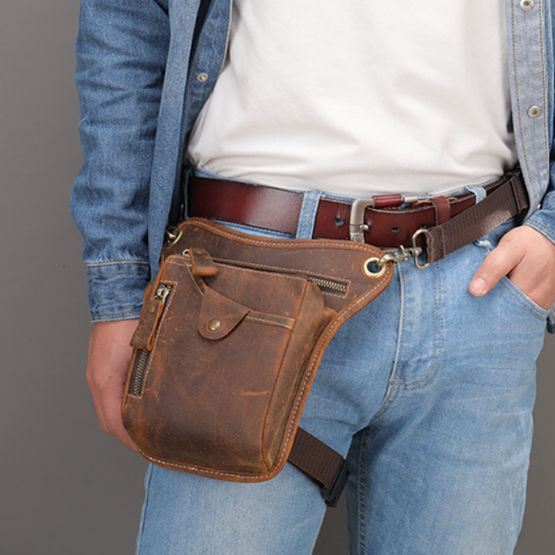 Vintage Pu Leather Waist Pack  - đánh giá và giá Motorcycle Gear Bag