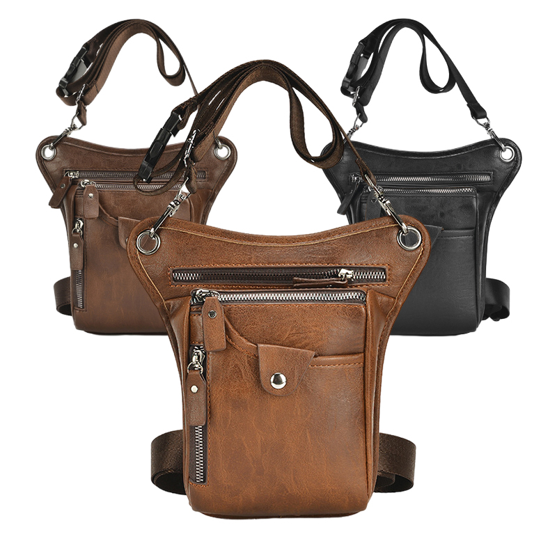 Vintage Pu Leather Waist Pack  - đánh giá và giá Motorcycle Gear Bag