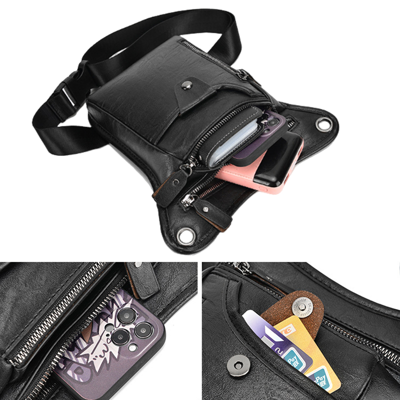 Vintage Pu Leather Waist Pack  - đánh giá và giá Motorcycle Gear Bag